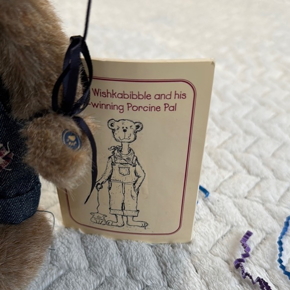 The Boyds Collection Plush Bear with Denim Overalls and Red Scarf - Picture 5 of 10